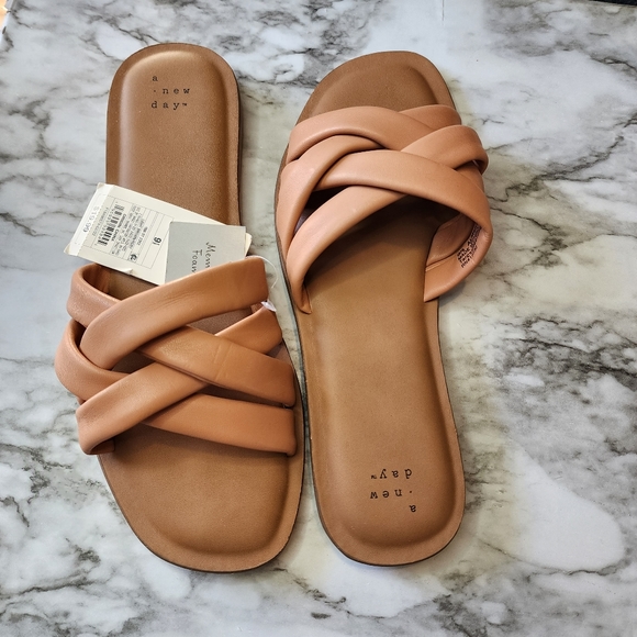NWT A New Day Light Brown Rory Cushioned Straps and Memory Foam Insoles Sz 9.5 - Picture 6 of 13